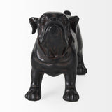 Hugo Black Resin Bulldog by Mercana at Eve Furniture
