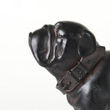 Hugo Black Resin Bulldog by Mercana at Eve Furniture