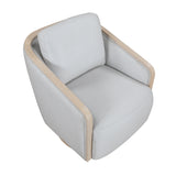 Hugo Gray Swivel Chair by Homelegance at Eve Furniture