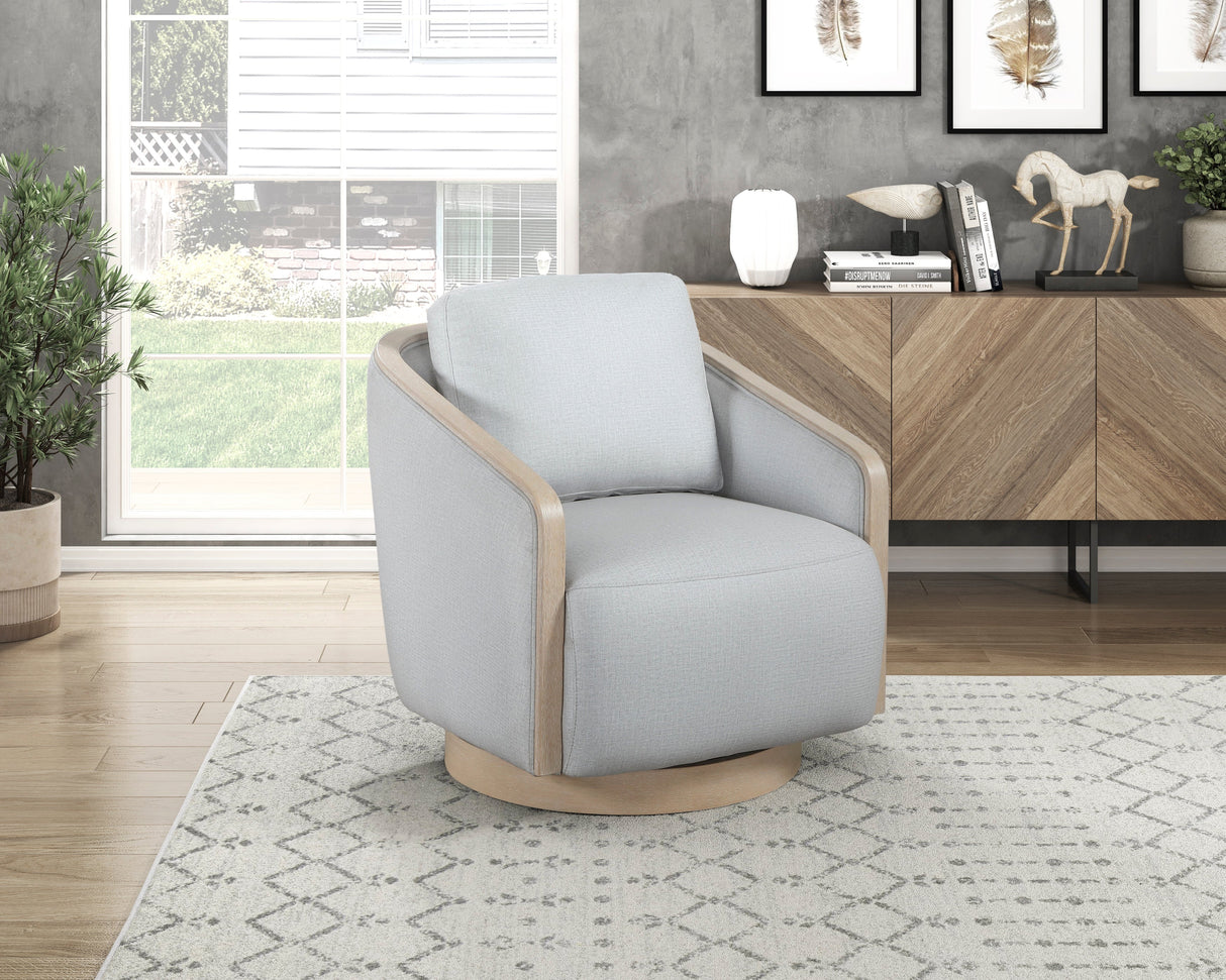 Hugo Gray Swivel Chair by Homelegance at Eve Furniture