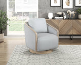 Hugo Gray Swivel Chair by Homelegance at Eve Furniture
