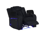 Hulk Black 3-Piece Reclining Set by Happy Homes at Eve Furniture