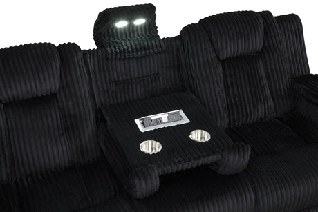 Hulk Black 3-Piece Reclining Set by Happy Homes at Eve Furniture