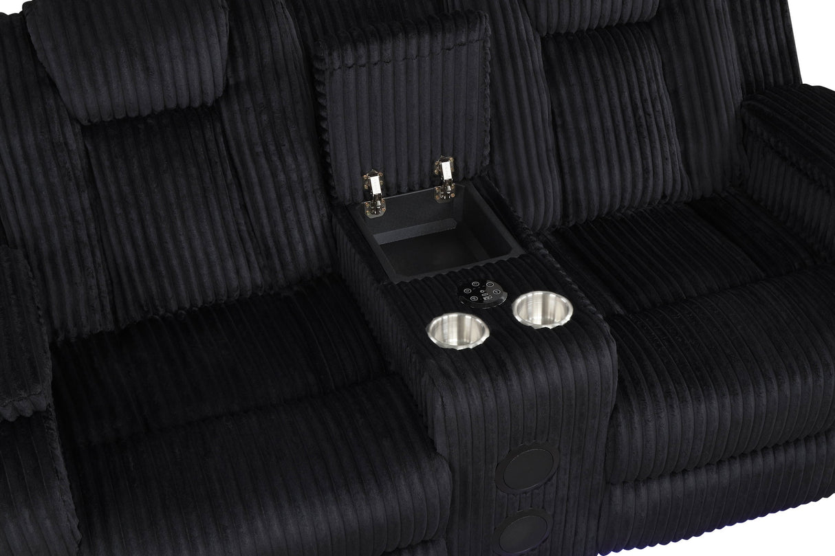 Hulk Black 3-Piece Reclining Set by Happy Homes at Eve Furniture