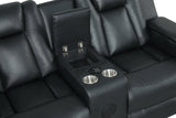 Hulk Black Leather Gel 3-Piece Reclining Set by Happy Homes at Eve Furniture
