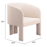 Hull Beige Accent Chair by Zuomod at Eve Furniture