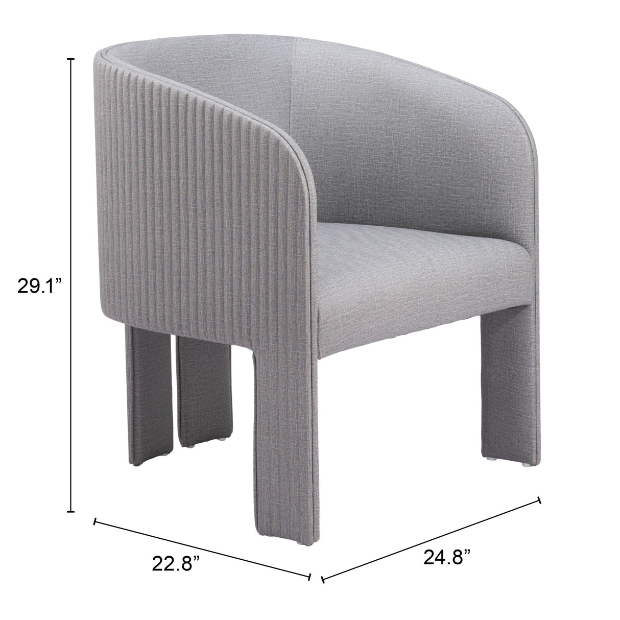 Hull Slate Gray Accent Chair by Zuomod at Eve Furniture