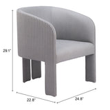 Hull Slate Gray Accent Chair by Zuomod at Eve Furniture