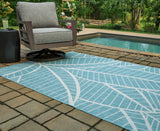 Hulsia Ivory/Aqua 5' x 7' Rug