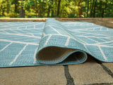 Hulsia Ivory/Aqua 5' x 7' Rug