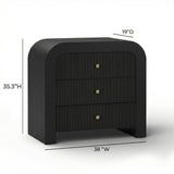 Hump 38" Arched 3-Drawer Bedside Chest by TOV Furniture at Eve Furniture