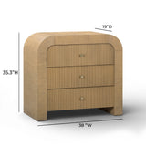 Hump 38" Arched 3-Drawer Bedside Chest by TOV Furniture at Eve Furniture