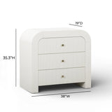 Hump 38" Arched 3-Drawer Bedside Chest by TOV Furniture at Eve Furniture