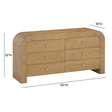 Hump 6 Drawer Dresser by TOV Furniture at Eve Furniture