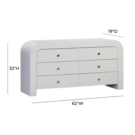 Hump 6 Drawer Dresser by TOV Furniture at Eve Furniture