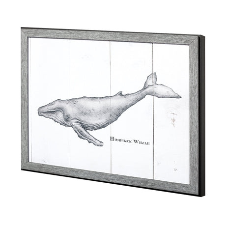 Humpback Whale by Mercana Studio a Hand Embellished Textured Framed Art Print by Mercana at Eve Furniture