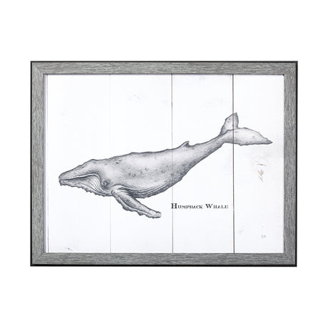 Humpback Whale by Mercana Studio a Hand Embellished Textured Framed Art Print by Mercana at Eve Furniture