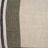 Hunter 14x26 Lumbar Oatmeal w/ Green Stripe Decorative Pillow Cover by Mercana at Eve Furniture