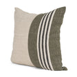 Hunter 20x20 Square Oatmeal w/ Green Stripe Decorative Pillow Cover by Mercana at Eve Furniture