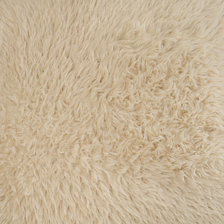 Huntley Cream Faux Fur Fabric Swivel Accent Chair by Mercana at Eve Furniture