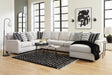 Huntsworth Dove Gray 5-Piece Right Arm Facing Chaise Sectional by Ashley at Eve Furniture