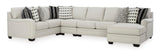 Huntsworth Dove Gray 5-Piece Right Arm Facing Chaise Sectional by Ashley at Eve Furniture
