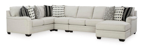 Huntsworth Dove Gray 5-Piece Right Arm Facing Chaise Sectional by Ashley at Eve Furniture