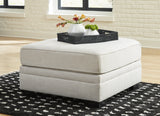 Huntsworth Dove Gray Oversized Accent Ottoman