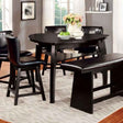 Hurley Black 7-Piece Counter Height Set by Furniture of America at Eve Furniture