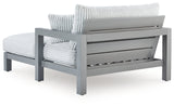 Hurley Park Gray Outdoor Chaise Lounge with Cushion by Ashley at Eve Furniture