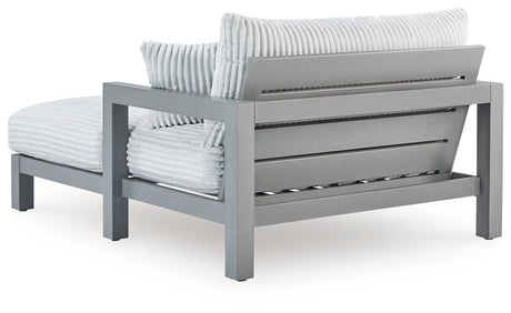 Hurley Park Gray Outdoor Chaise Lounge with Cushion by Ashley at Eve Furniture