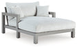 Hurley Park Gray Outdoor Chaise Lounge with Cushion by Ashley at Eve Furniture
