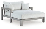Hurley Park Gray Outdoor Chaise Lounge with Cushion by Ashley at Eve Furniture