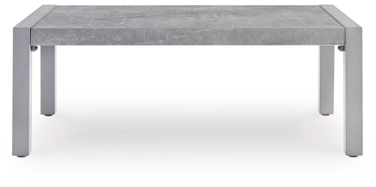 Hurley Park Gray Outdoor Coffee Table by Ashley at Eve Furniture