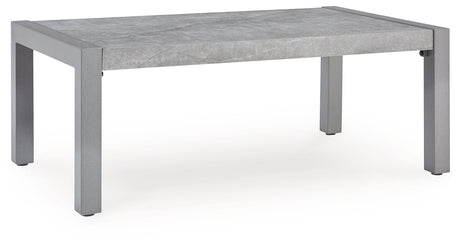 Hurley Park Gray Outdoor Coffee Table by Ashley at Eve Furniture