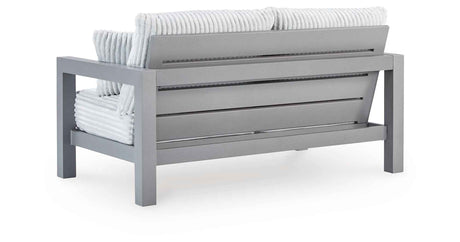 Hurley Park Gray Outdoor Sofa and Loveseat by Ashley at Eve Furniture