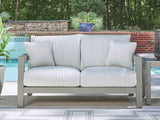 Hurley Park Gray Outdoor Sofa and Loveseat by Ashley at Eve Furniture