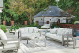 Hurley Park Gray Outdoor Sofa and Loveseat by Ashley at Eve Furniture