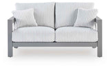 Hurley Park Gray Outdoor Sofa and Loveseat by Ashley at Eve Furniture