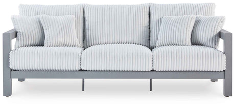 Hurley Park Gray Outdoor Sofa and Loveseat by Ashley at Eve Furniture