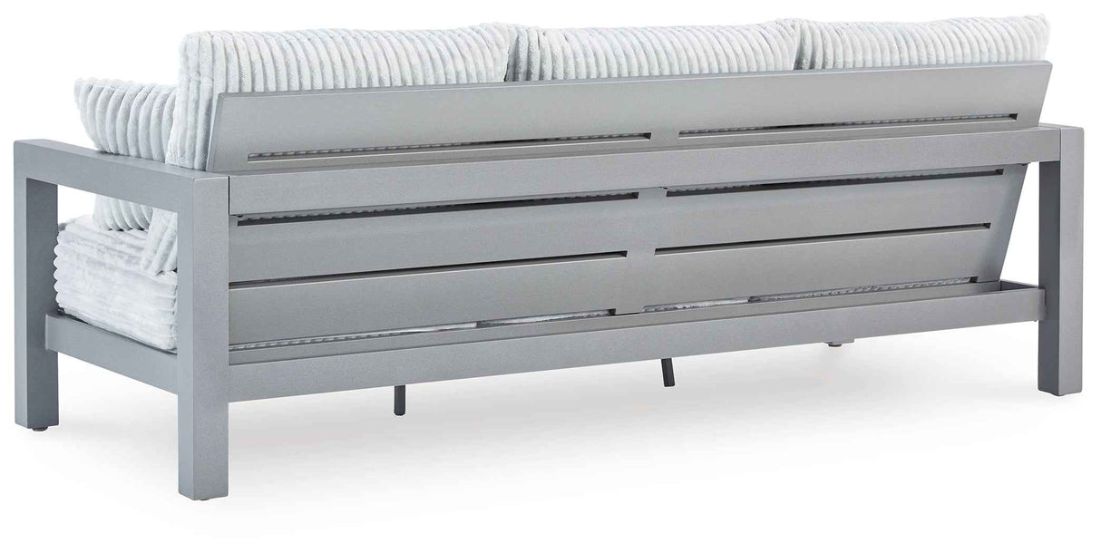 Hurley Park Gray Outdoor Sofa and Loveseat by Ashley at Eve Furniture