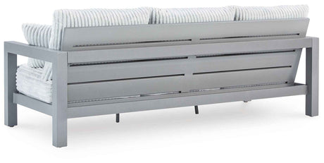 Hurley Park Gray Outdoor Sofa and Loveseat by Ashley at Eve Furniture