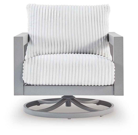 Hurley Park Gray Outdoor Sofa with 2 Lounge Chairs by Ashley at Eve Furniture