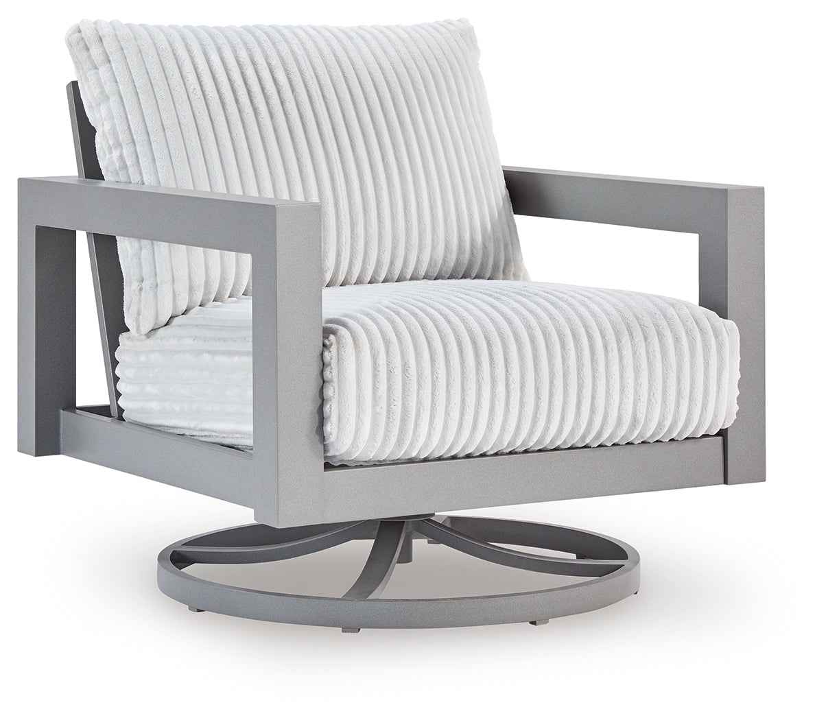 Hurley Park Gray Outdoor Sofa with 2 Lounge Chairs by Ashley at Eve Furniture