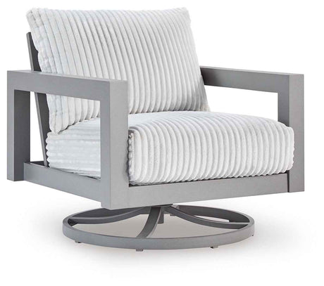Hurley Park Gray Outdoor Sofa with 2 Lounge Chairs by Ashley at Eve Furniture