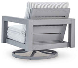Hurley Park Gray Outdoor Sofa with 2 Lounge Chairs by Ashley at Eve Furniture