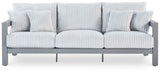 Hurley Park Gray Outdoor Sofa with 2 Lounge Chairs by Ashley at Eve Furniture