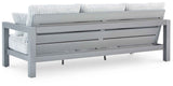 Hurley Park Gray Outdoor Sofa with 2 Lounge Chairs by Ashley at Eve Furniture