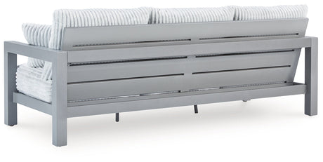 Hurley Park Gray Outdoor Sofa with Cushion by Ashley at Eve Furniture