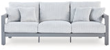 Hurley Park Gray Outdoor Sofa with Cushion by Ashley at Eve Furniture